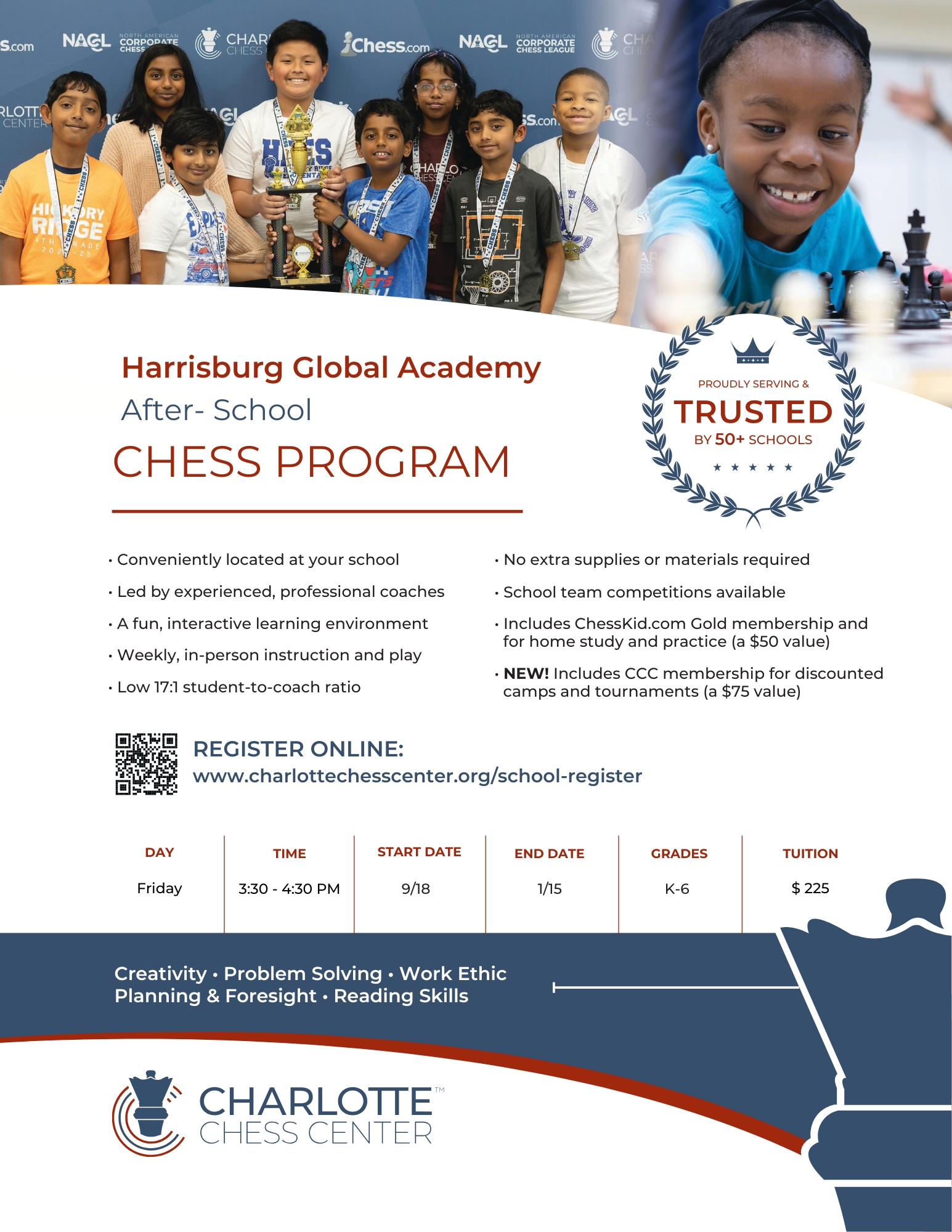 After School Chess Program at Harrisburg Global Academy